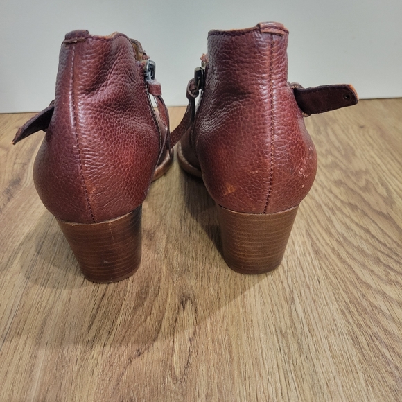 Anthropologie Schuler & Sons Philadelphia Leather ankle zip boots size 6 - Picture 6 of 9